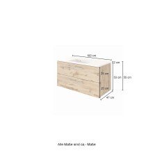 Waschtisch-Set >Livorno< in wotaneiche - 100x180x48cm (BxHxT)
