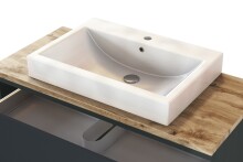 Waschtisch-Set >Pienza< in grau-matt - 100x54x48cm (BxHxT)