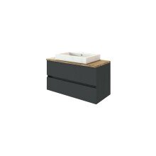 Waschtisch-Set >Pienza< in grau-matt - 100x54x48cm...