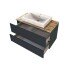 Waschtisch-Set >Pienza< in grau-matt - 100x54x48cm (BxHxT)