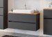 Waschtisch-Set >Pienza< in grau-matt - 100x54x48cm (BxHxT)