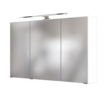 Waschtisch-Set >Pienza< in Matt Weiß aus MDF - 100x180x48cm (BxHxT)