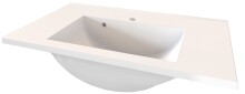 Waschtisch-Set >Porta< in Hochglanz-Weiß - 80x54x39cm (BxHxT)