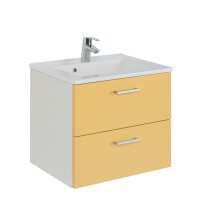 Waschtisch-Set >Riga< in matt gelb - 60x54x48cm...