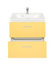 Waschtisch-Set >Riga< in matt gelb - 60x54x48cm (BxHxT)