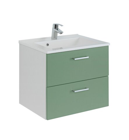 Waschtisch-Set >Riga< in matt grün - 60x54x48cm (BxHxT)