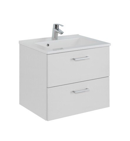 Waschtisch-Set >Riga< in Matt Weiß - 60x54x48cm (BxHxT)