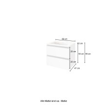 Badezimmer-Set >Arezzo< in Eiche Rauchsilber Nachbildung, Graphit