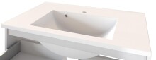 Badezimmer-Set >Arezzo< in Eiche Rauchsilber Nachbildung, Graphit