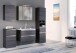 Badezimmer-Set >Arezzo< in Eiche Rauchsilber Nachbildung, Graphit