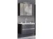 Badezimmer-Set >Arezzo< in Eiche Rauchsilber Nachbildung, Graphit