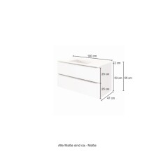 Badezimmer-Set >Garda< in weiß-matt Weiß - 100x180x47cm (BxHxT)