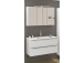 Badezimmer-Set >Garda< in weiß-matt Weiß - 100x180x47cm (BxHxT)
