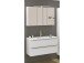 Badezimmer-Set >Garda< in weiß-matt Weiß - 100x180x47cm (BxHxT)
