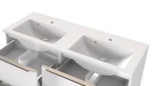 Badezimmer-Set >Garda< in weiß-matt Weiß - 120x180x47cm (BxHxT)