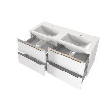 Badezimmer-Set >Garda< in weiß-matt Weiß - 120x180x47cm (BxHxT)