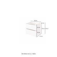 Badezimmer-Set >Garda< in weiß-matt Weiß - 60x180x47cm (BxHxT)
