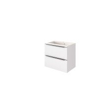 Badezimmer-Set >Garda< in weiß-matt Weiß - 60x180x47cm (BxHxT)