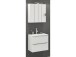 Badezimmer-Set >Garda< in weiß-matt Weiß - 60x180x47cm (BxHxT)