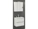 Badezimmer-Set >Garda< in weiß-matt Weiß - 60x180x47cm (BxHxT)