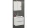 Badezimmer-Set >Garda< in weiß-matt Weiß - 60x180x47cm (BxHxT)