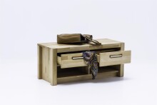 Sitzbank >Leduc< aus Massivholz - 100x43x40cm (BxHxT)