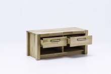 Sitzbank >Leduc< in Kernbuche aus Massivholz - 100x43x40cm (BxHxT)