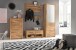 Garderobenschrank >Leduc< in Wildeiche aus Massivholz - 66x203x40cm (BxHxT)