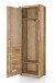 Garderobenschrank >Leduc< in Wildeiche aus Massivholz - 66x203x40cm (BxHxT)
