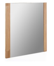 Wandspiegel >Leduc< aus Massivholz, Spiegelglas - 66x65x4cm (BxHxT)
