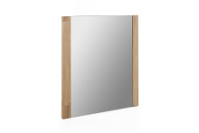 Wandspiegel >Leduc< aus Massivholz, Spiegelglas - 66x65x4cm (BxHxT)