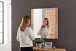 Wandspiegel >Leduc I< in Kernbuche aus Massivholz, Spiegelglas - 66x65x4 (BxHxT)