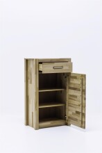 Schuhschrank >Leduc< in Kernbuche aus Massivholz - 66x112x40cm (BxHxT)