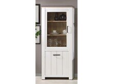 Vitrine >Chelles< in Weiß matt -...