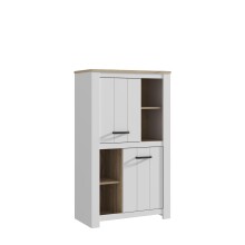 Highboard >Chelles< in Weiß matt -...