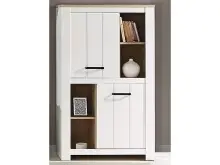 Highboard >Chelles< in Weiß matt -...