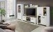 Highboard >Chelles< in Weiß matt - 86,7x143,7x42,2cm (BxHxT)
