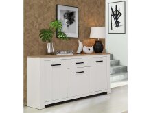 Sideboard >Chelles< in Weiß matt - 161,4x95,7x42,2cm (BxHxT)