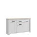 Sideboard >Chelles< in Weiß matt - 161,4x95,7x42,2cm (BxHxT)