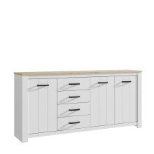 Sideboard >Chelles< in Weiß matt -...