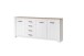 Sideboard >Chelles< in Weiß matt - 206x95,7x42,2cm (BxHxT)