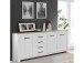 Sideboard >Chelles< in Weiß matt - 206x95,7x42,2cm (BxHxT)