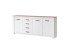 Sideboard >Chelles< in Weiß matt - 206x95,7x42,2cm (BxHxT)