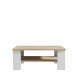 Couchtisch >Chelles< in Weiß matt - 107x42,8x67cm (BxHxT)