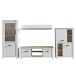 Wohnwand >Chelles< in Weiß matt - 344,1x185,3x42,2cm (BxHxT)