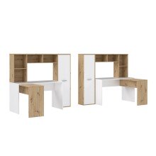 Schreibtisch >Eilat< in Artisan Eiche - 173x152x116cm (BxHxT)