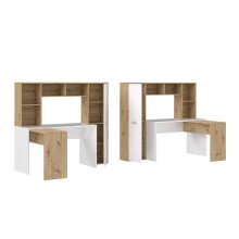Schreibtisch >Eilat< in Artisan Eiche - 173x152x116cm (BxHxT)