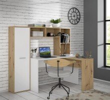 Schreibtisch >Eilat< in Artisan Eiche - 173x152x116cm (BxHxT)