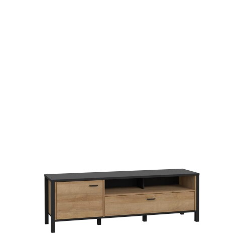 TV-Board >Hialeah< in Riviera Eiche - 151,3x49,9x40,2cm (BxHxT)