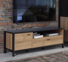 TV-Board >Hialeah< in Riviera Eiche - 151,3x49,9x40,2cm (BxHxT)